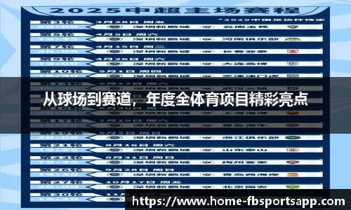 从球场到赛道，年度全体育项目精彩亮点